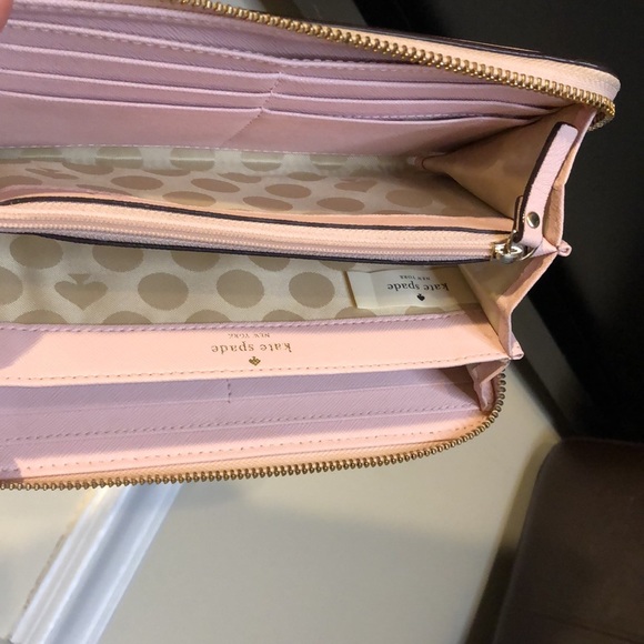 KATE SPADE Faux Pink Bow Full Zip Continental Wallet - Picture 10 of 15